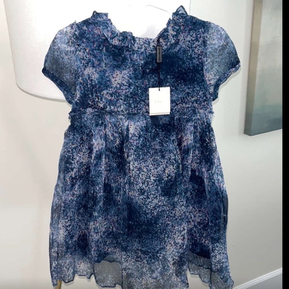 Burberry Navy and White Kids Dress
